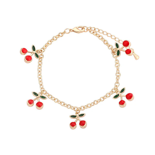 Golden Cherry Delight Bracelet